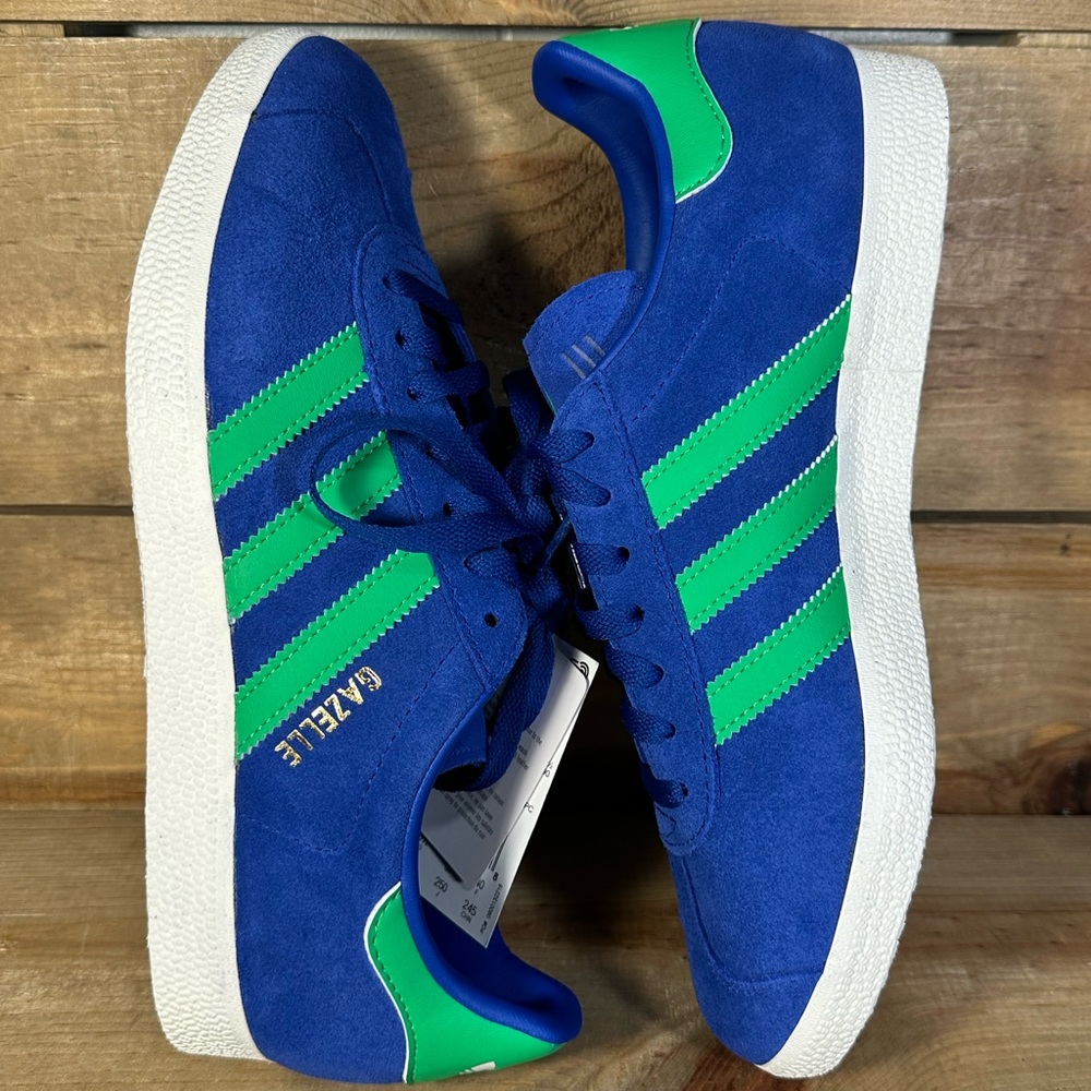 NEW MULTIPLE SIZES Adidas Gazelle "Royal Blue Energy Green" Low Top Shoes JH5389 - Picture 5 of 7